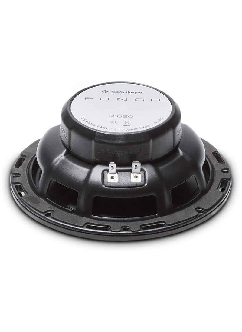 Rockford Fosgate - Rockford Fosgate P1650 Punch 6.5" 2-Way Coaxial Full Range Speaker - Black - Image 1