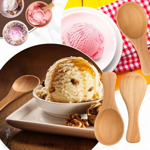 NOHUNT Teak Wooden Spoons – 9x2.8 cm Mini Serving Spoons for Spices, Honey, Sugar, Condiments – Smooth Edges, Ergonomic Handle, Durable, Heat Resistant, BPA-Free Kitchen Utensils (4 inch, 4, Count) - Image 4