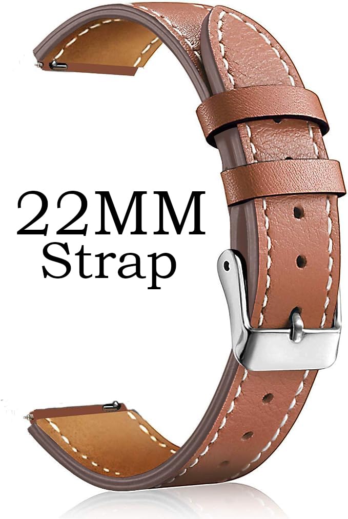 ADAMO 22Mm Watch Strap Compatible For Phoenix Ultra/Phoenix/Pulse 2/Xtend Pro/Xtend Call And All 22Mm Wristwatch And Smartwatches, Tan - Image 2
