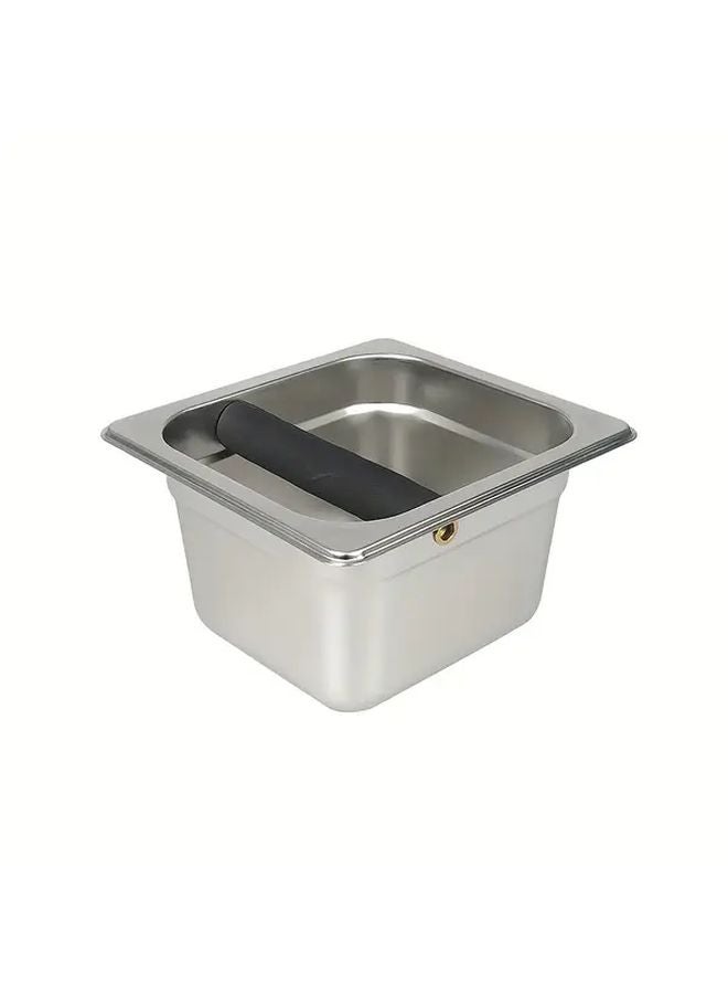 Stainless Steel Espresso Knock Box Durable Compact For Home Baristas - Image 1