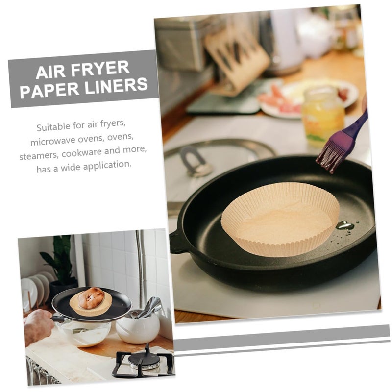 300 Pcs 8 Inch Air Fryer Paper Liners Non Stick Oil Absorbing Baking Pads - Image 4