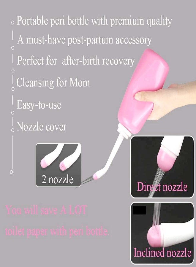 Ndola Peri Bottles for Postpartum Care Kit, 500 ml Peri Bottles for Feminine Hygiene, Perineal Squirt Bottle, Perry Bottle with Travel Bags & Nozzle Tips - Image 4