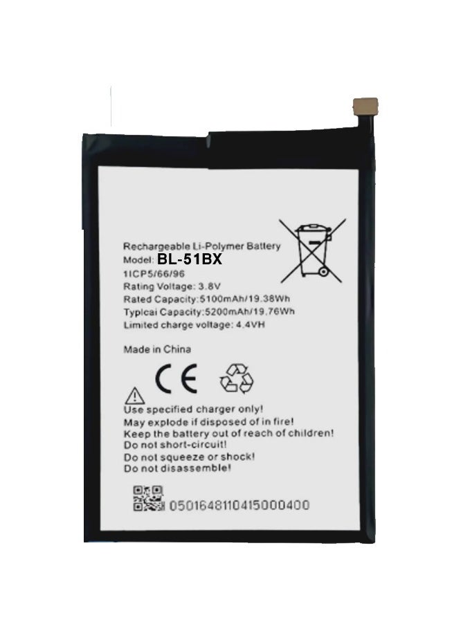 بطارية BL-51BX  Replacement Battery Upgraded for Infinix Hot 10 Note 8 X692 Note 8i 11 X683 X683B X662 X682B X682C  5200mAh hot10 51bx note8i note8