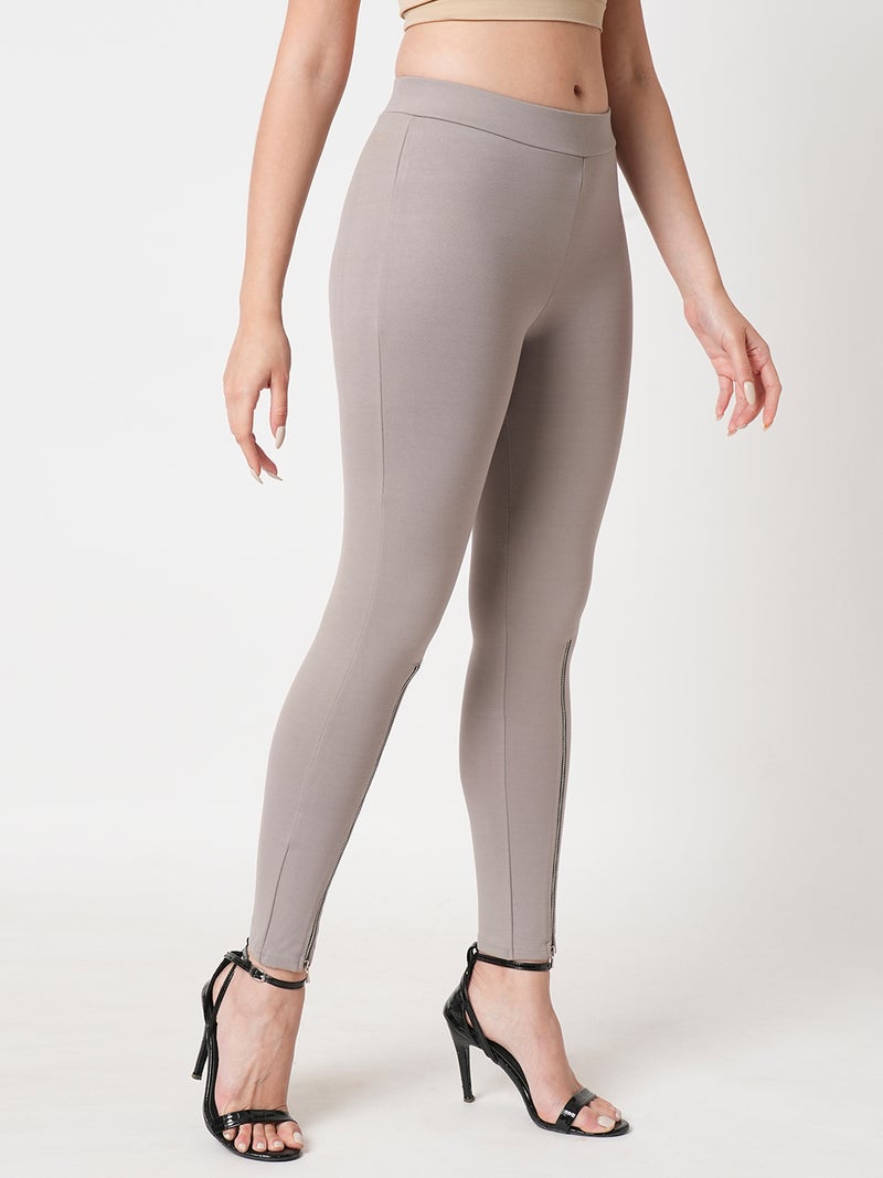 globus Women Stretchable Skinny Fit Ankle Length Treggings - Image 3