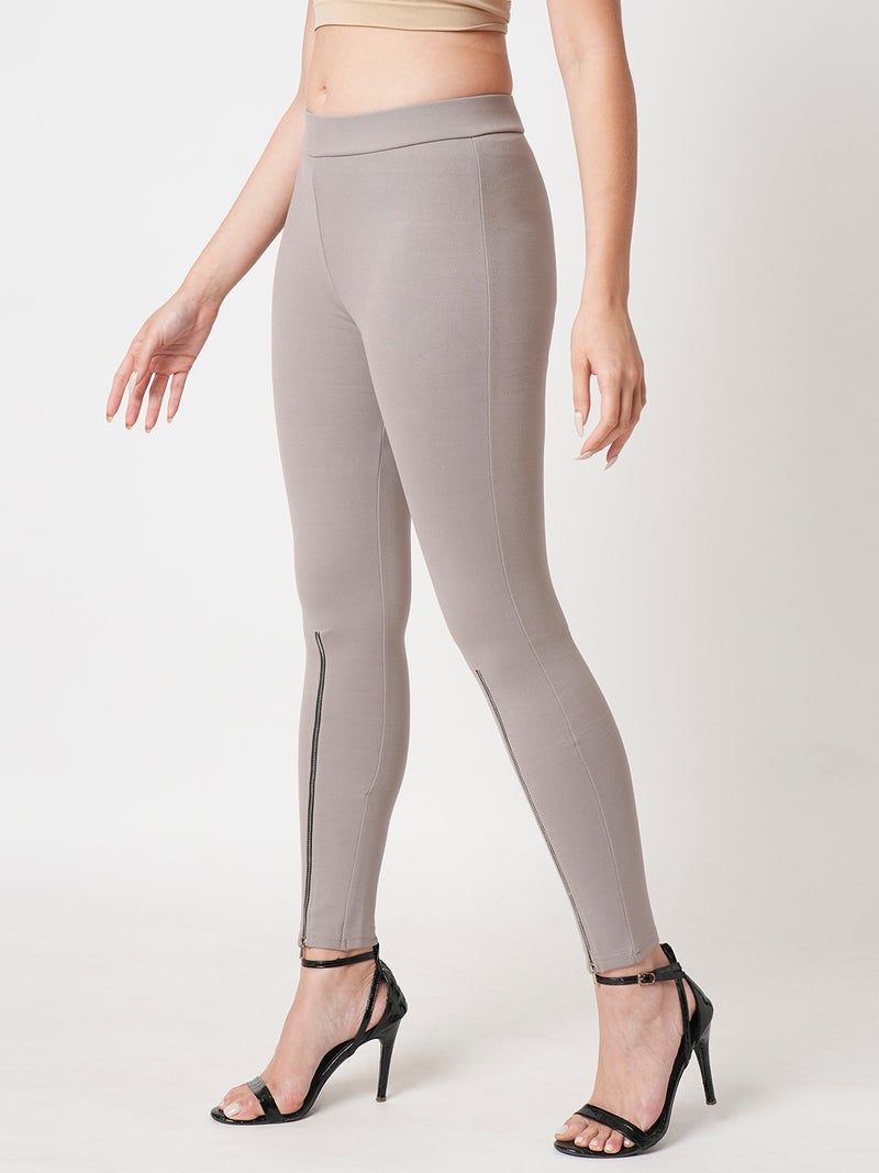 globus Women Stretchable Skinny Fit Ankle Length Treggings - Image 2