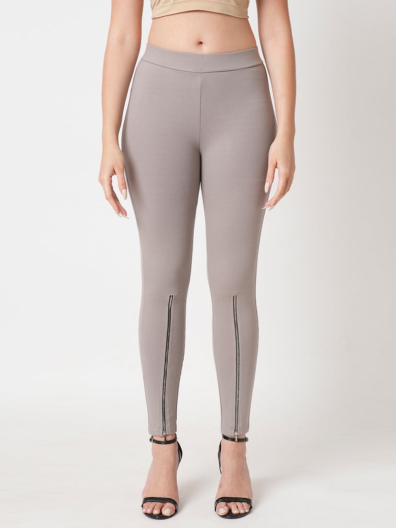 globus Women Stretchable Skinny Fit Ankle Length Treggings - Image 1