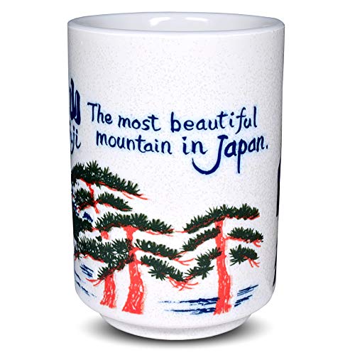 Mino Ware Japanese Yunomi Sushi Tea Cup Mino Ware, Mount Fuji Print - Image 4