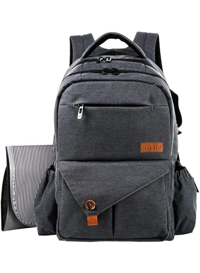 Hap Tim Multi-function Large Baby Diaper Bag Backpack W/Stroller Straps-Insulated Pockets-Changing Pad, Stylish & Durable with Anti-Water Material - Image 1