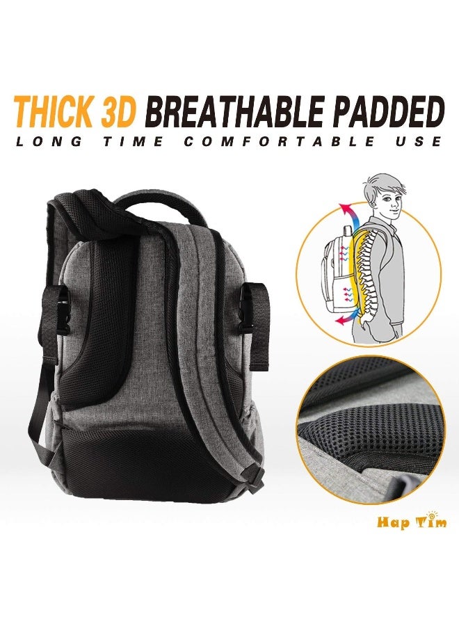 Hap Tim Multi-function Large Baby Diaper Bag Backpack W/Stroller Straps-Insulated Pockets-Changing Pad, Stylish & Durable with Anti-Water Material - Image 4
