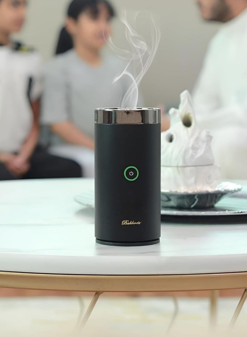 حومة مبخرة بخور للسيارة مع مكبر صوت للقرآن الكريم 2 في 1 محمولة وموزعة للروائح العربية الإلكترونية مع مكبر صوت للقرآن الكريم ومبخرة بخور USB-C قابلة لإعادة الشحن للسيارة والمكتب والمنزل وغرفة النوم أسطوانية كبيرة - Image 5