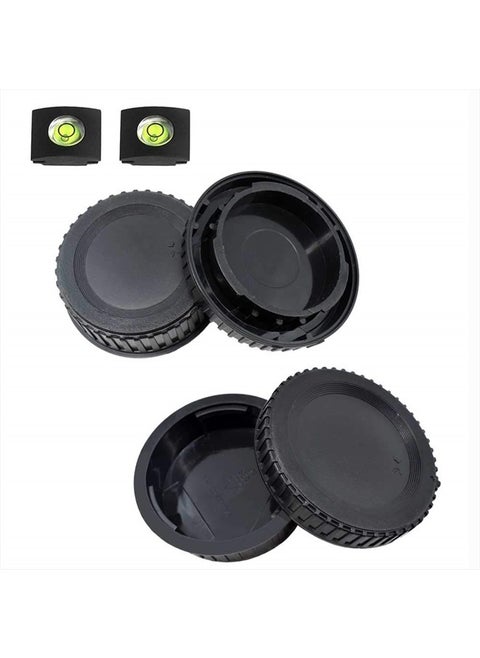 Front Body Cap and Rear Lens Cap Cover for Nikon D7500 D7200 D7100 D7000 D5600 D5300 D5200 D5100 D3500 D3400 D3300 D3200 D3100 D850 D810 D800 D750 D600 D90 D80 More Nikon F Mount DSLR and Lens