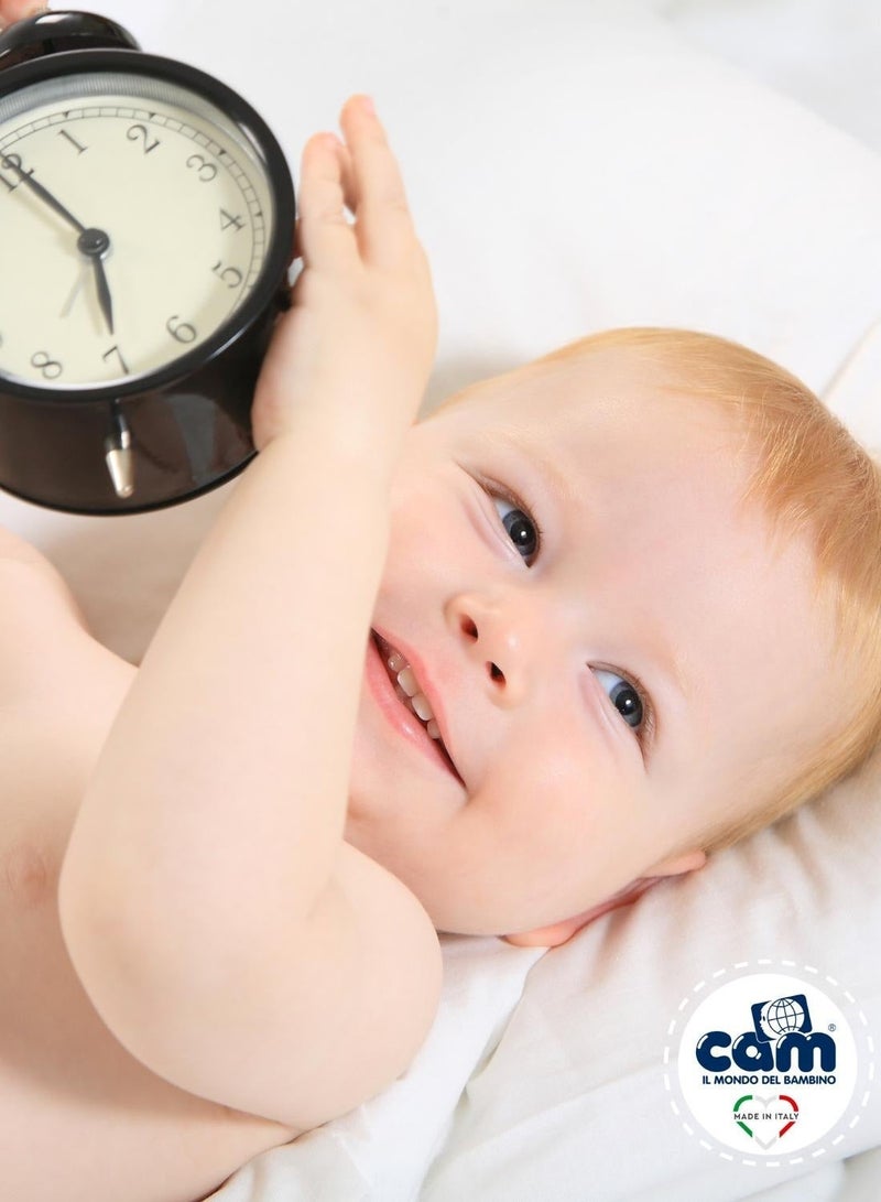 cam سرير أطفال Orsopolly Gray Cot - Cam Playard، سرير أطفال، صنع في إيطاليا مع ميزة الدبدوب السحري المزود بإضاءة خلفية، من 0 إلى 36 شهرًا، أربع عجلات، اثنتان منها مزودتان بفرامل أمان، سرير أطفال - Image 3