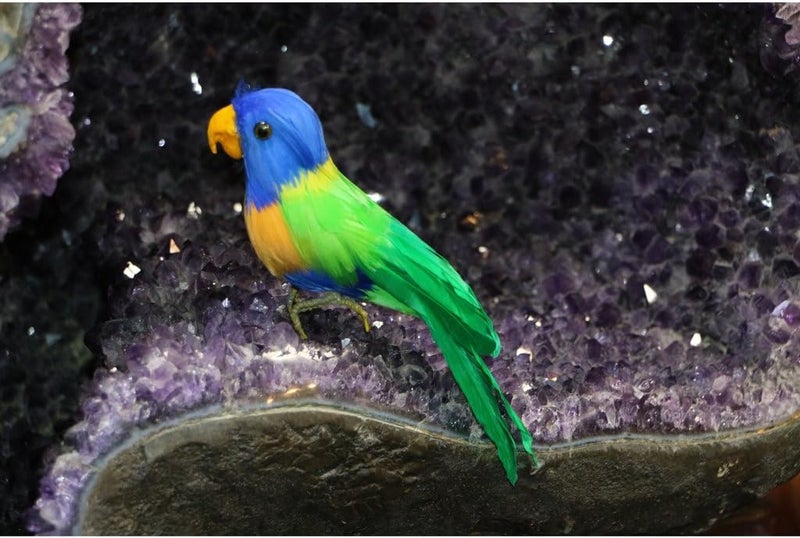 klarako Artificial Bird Feathered Realistic Garden Home Decor Ornament  Multi, Parrot #2 - Image 1