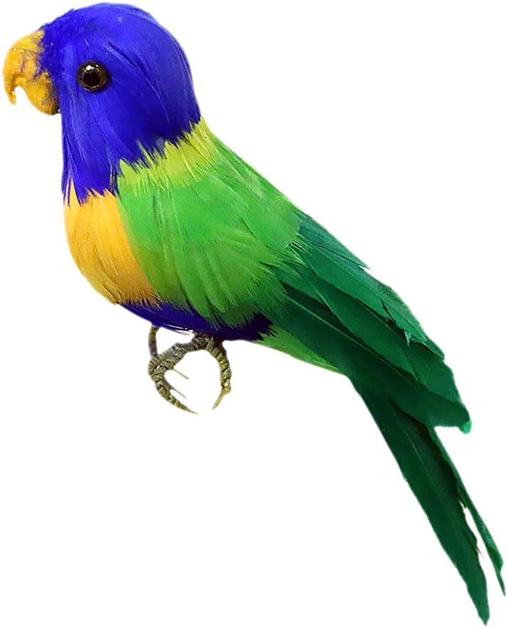 klarako Artificial Bird Feathered Realistic Garden Home Decor Ornament  Multi, Parrot #2 - Image 4