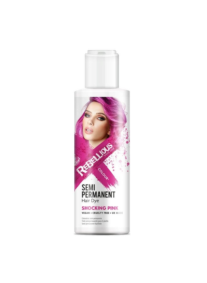 PaintGlow Rebellious Colours 100% Vegan Semi Permanent Hair Dye Colour 70Ml (Shocking Pink) - Image 1