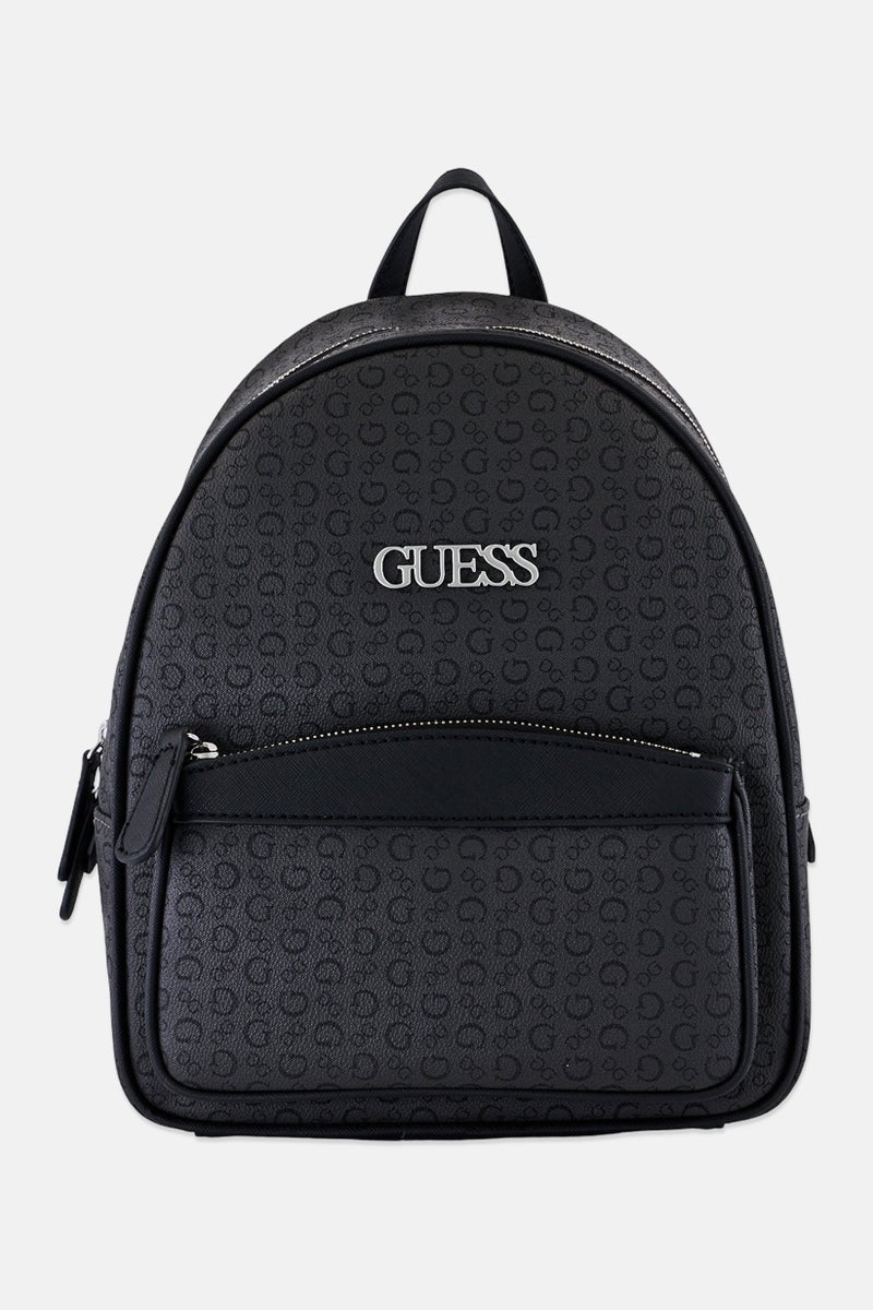 GUESS Women Brand Logo Woodson Backpack, Grey - Image 1