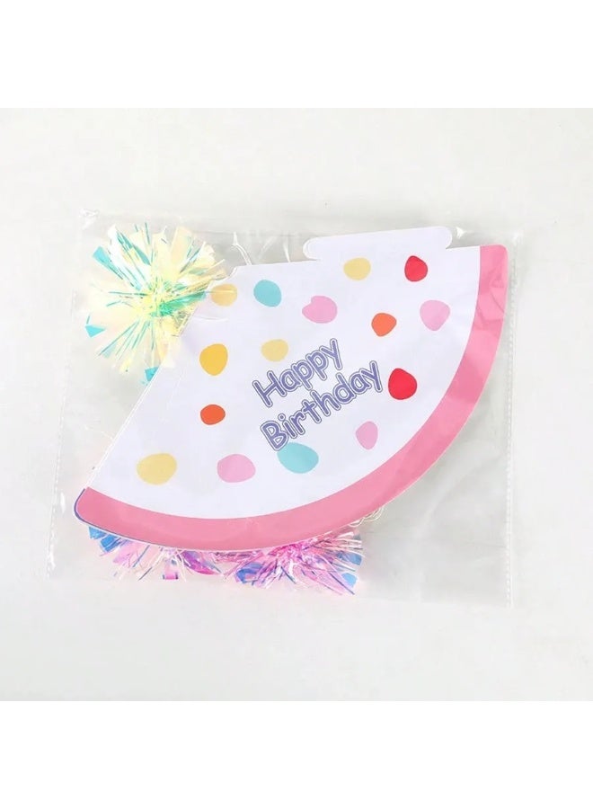 Birthday Party Decoration Paper Hats Set of 6 Colorful and Cheerful Designs Lightweight and Comfortable to Wear - Image 2
