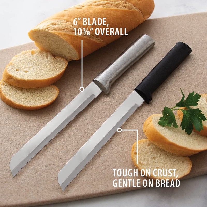 Rada Cutlery 6 inch Bread Knife, Silver Handle - Image 3