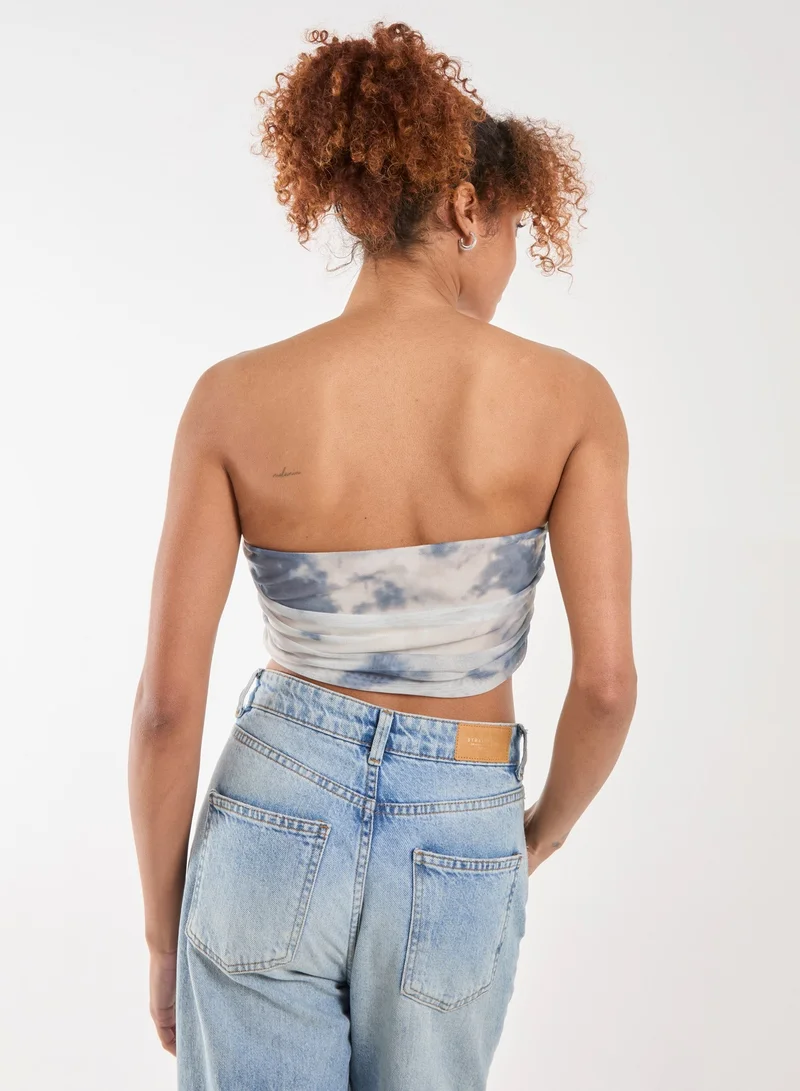 Pink Vanilla Printed Distressed Print Corset