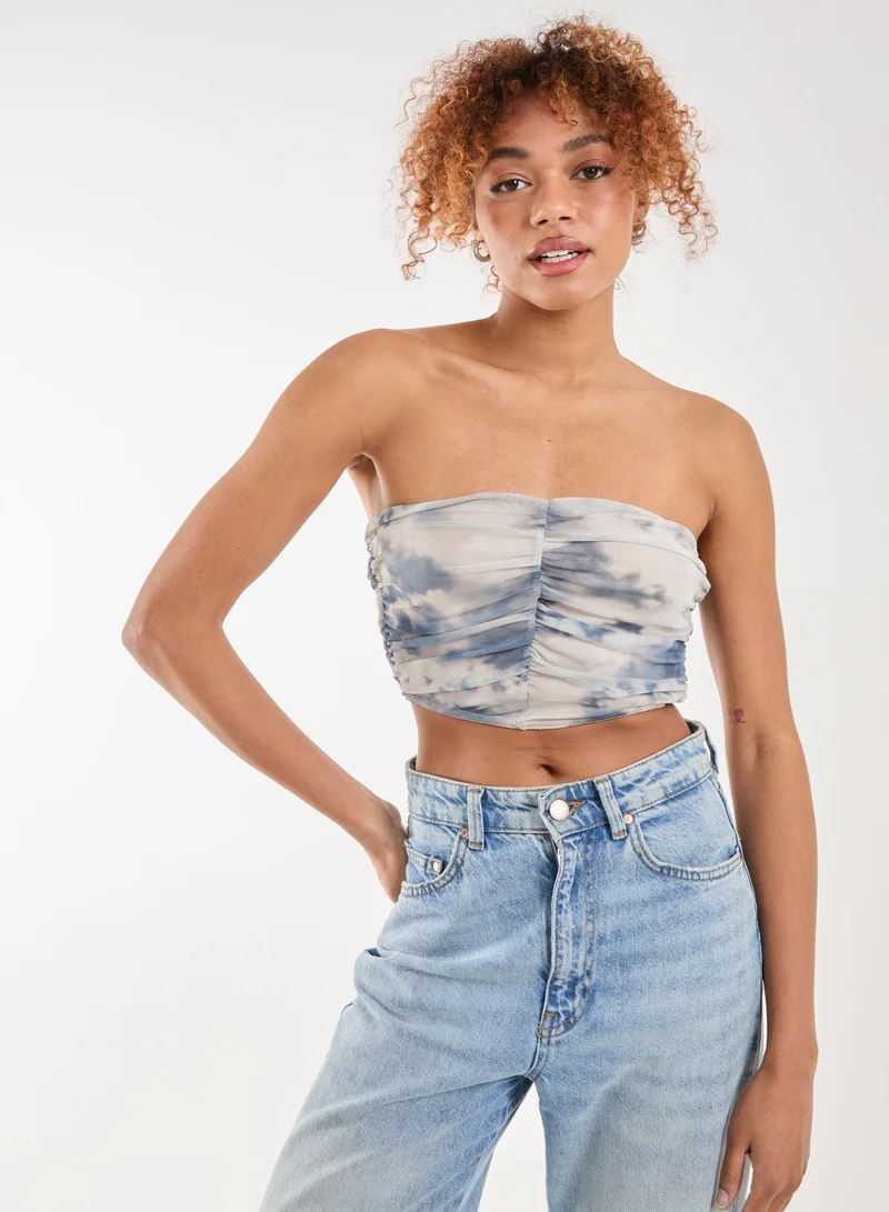 Pink Vanilla Printed Distressed Print Corset