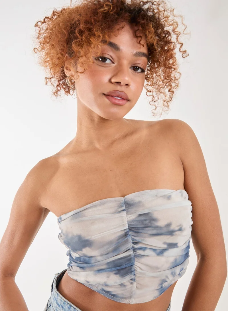 Pink Vanilla Printed Distressed Print Corset