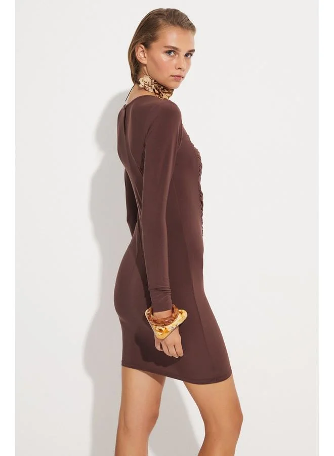 JUNE Ruched Bodycon Dress
