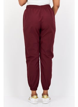 Reebok Women Sportswear Fit Drawstring Training Track Pants, Maroon  - Image 2