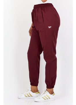 Reebok Women Sportswear Fit Drawstring Training Track Pants, Maroon  - Image 3