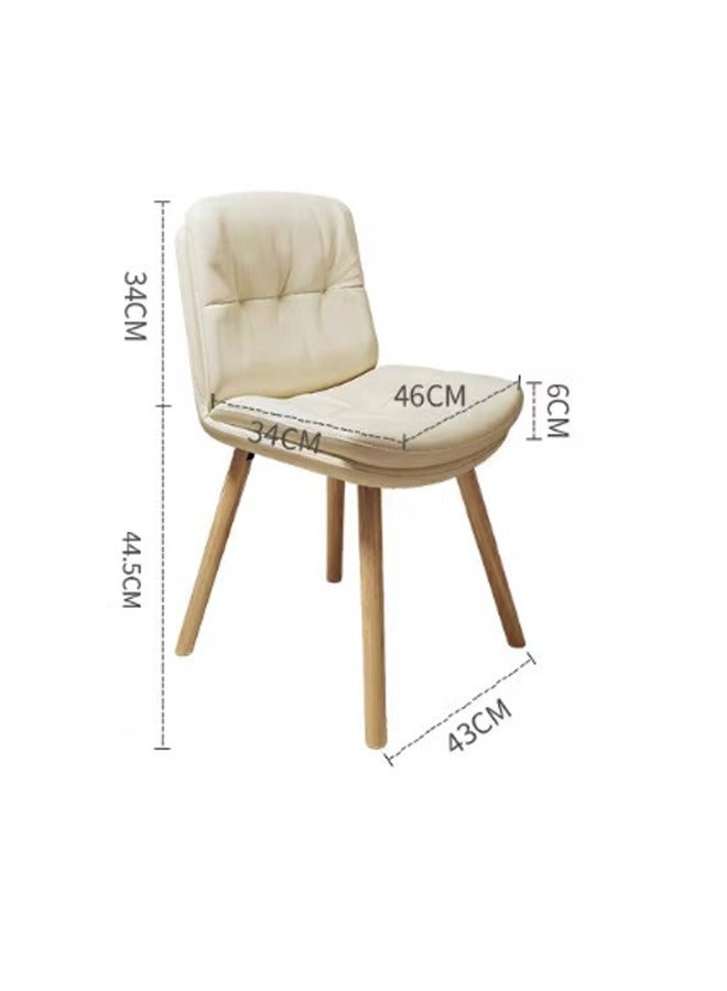 Chair Solid Wood Chair Dining Table And Chair Makeup Chair Multifunctional Dinning Chair Gaming Chair Computer Chair Ergonomic Chair Sedentary Chair Study Office Study Living Room Bedroom Wood Color - Image 2