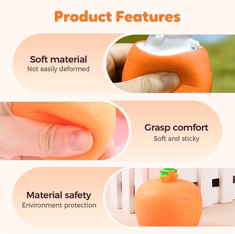 Ylahdent Easter Basket Essentials, Pop Up Carrot Bunny, Carrot Rabbit Funny Novelty Toy, Easter Carrot Rabbit Squeeze Pop Up Toy (2PCS) - Image 5