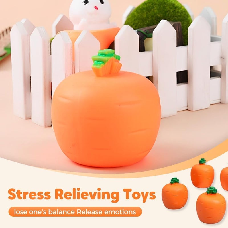 Ylahdent Easter Basket Essentials, Pop Up Carrot Bunny, Carrot Rabbit Funny Novelty Toy, Easter Carrot Rabbit Squeeze Pop Up Toy (2PCS) - Image 2