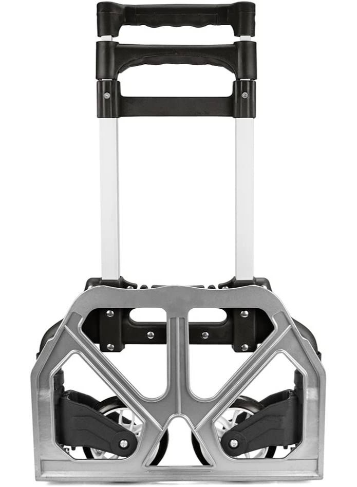 DubaiGallery Folding Hand Truck Dolly Luggage Carts One-button Unfold Durable Sturdy for Industrial/Travel/Shopping Cart with Telescoping Handle and Elastic Ropes - Image 1