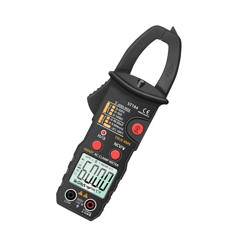 Digital Clamp Multimeter ST184 AC DC Voltage Current Tester Electrical Ammeter - Image 2
