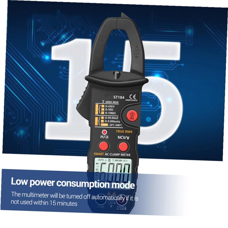 Digital Clamp Multimeter ST184 AC DC Voltage Current Tester Electrical Ammeter - Image 4