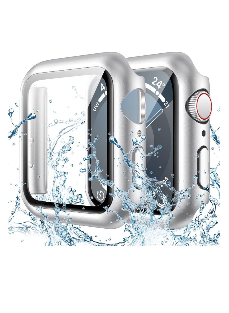 DUSALA Waterproof Screen Protector Case Compatible for Apple Watch Series 9 8 7 45mm Hard Bumper with Tempered Glass for iWatch Cover 45 mm - Image 1