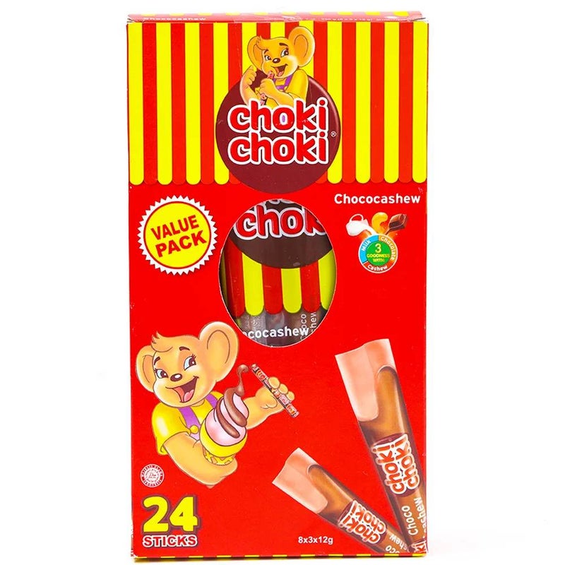 Choki Choki Chocolate Cashew Paste 12g Pack of 24 - Image 1