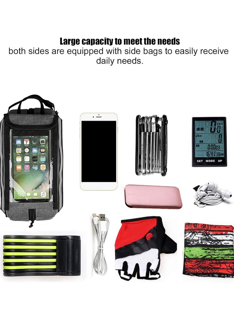 GGOOT Bike Top Tube Front Frame Bag, Multifunction Bike Phone Holder Bag Outdoor Front Beam Large Capacity Pipe Pouch Cycling - Image 5