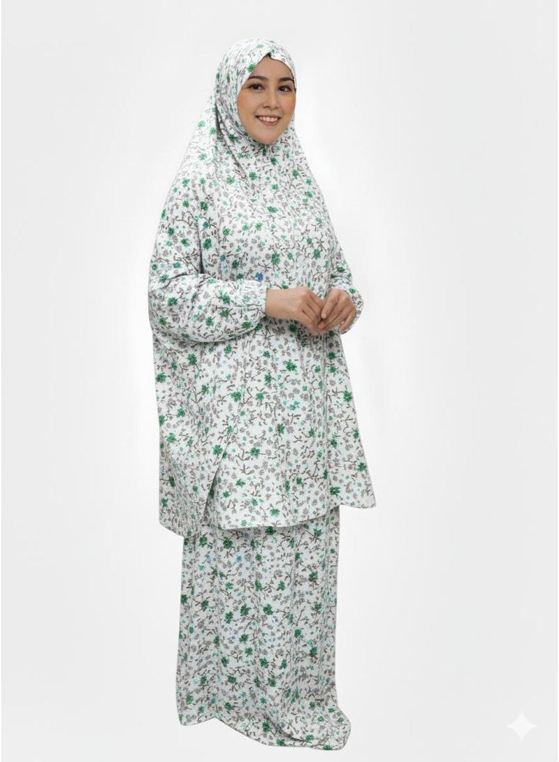 AMYAE Islamic Two-Piece Prayer Set with Sleeves for Women – Jilbab & Abaya | Ideal for Umrah and Ramadan | AMYAE Collection - Image 3