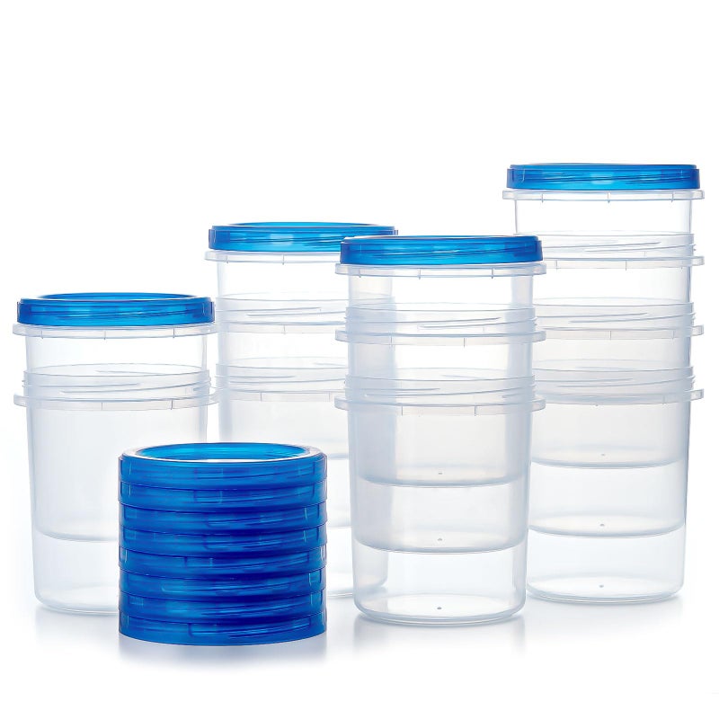 Atecare Food Storage Containers with Twist Top Lids, Ultra Thick Airtight Meal Prep Containers for Soup, Lunch, Leftover, Overnight Oats, BPA Free Stackable Freezer Containers [12 Pack-32 oz] - Image 1