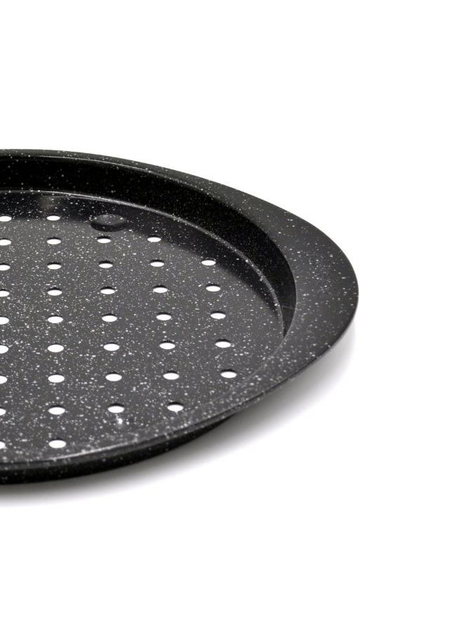 Prestige Prestige Granite  12-Inch Pizza Crisper Pan with Carbon Steel Coating for Home Oven Baking | Premium Quality Non-Stick Pizza Tray PR48777  - Image 3