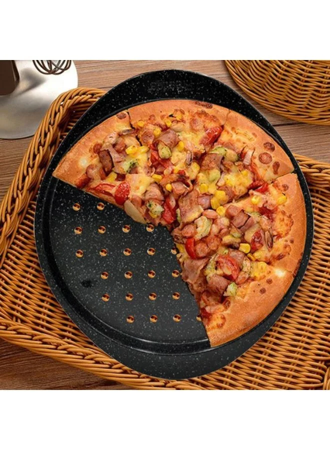 Prestige Prestige Granite  12-Inch Pizza Crisper Pan with Carbon Steel Coating for Home Oven Baking | Premium Quality Non-Stick Pizza Tray PR48777
