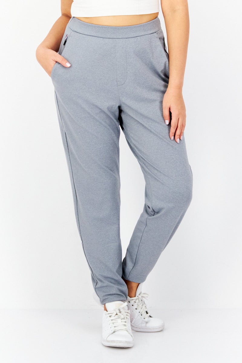 Fourlaps سروال رياضي نسائي بسيط، رمادي - Image 1