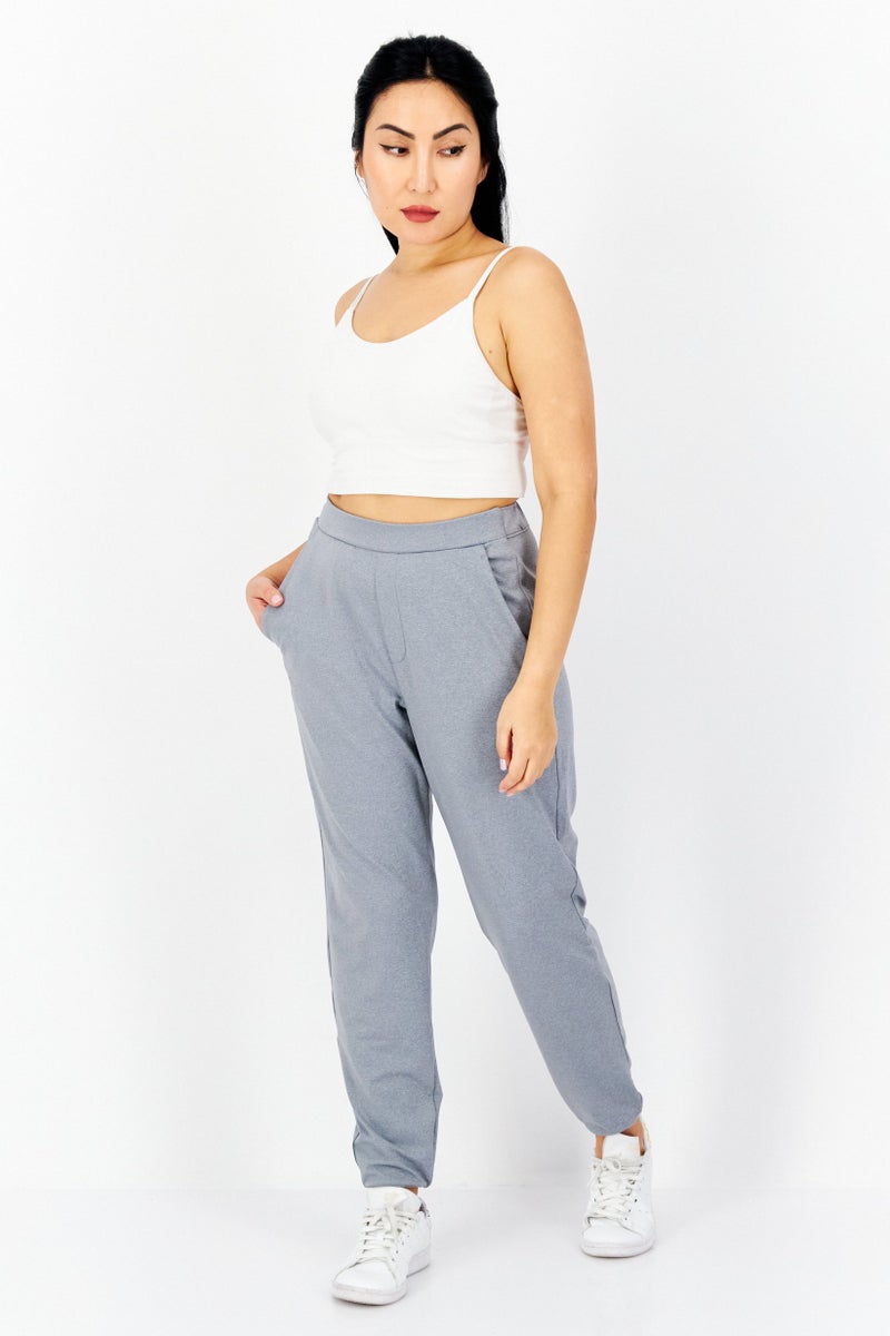 Fourlaps سروال رياضي نسائي بسيط، رمادي - Image 4