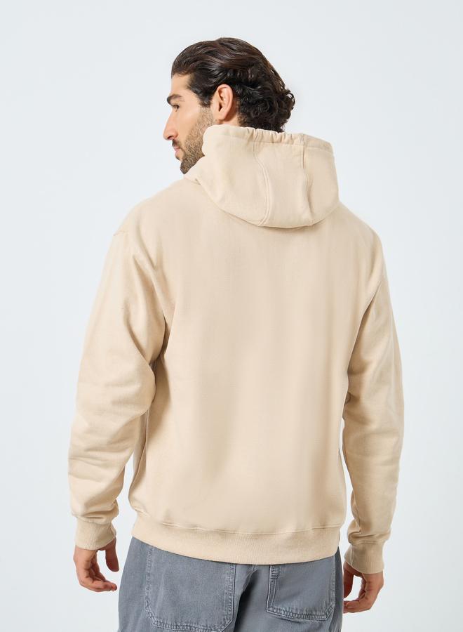 ستايلي هودي صوف بقصة مريحة بجيوب كانجارو - Image 4