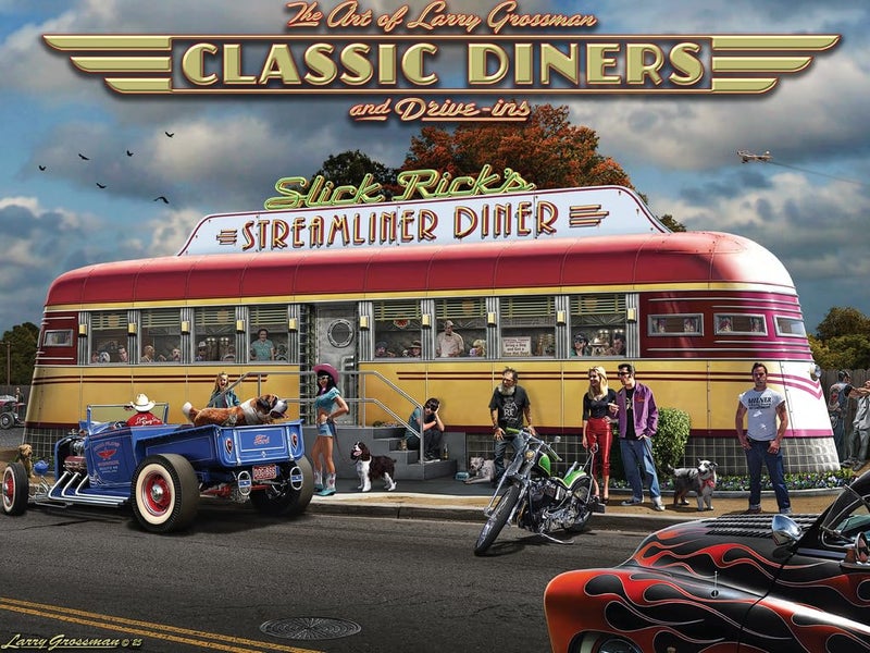 Poster Foundry Classic Diners Calendar 2026 By Larry Grossman Monthly Wall Calender 12 Month | American Made In The USA - Image 1
