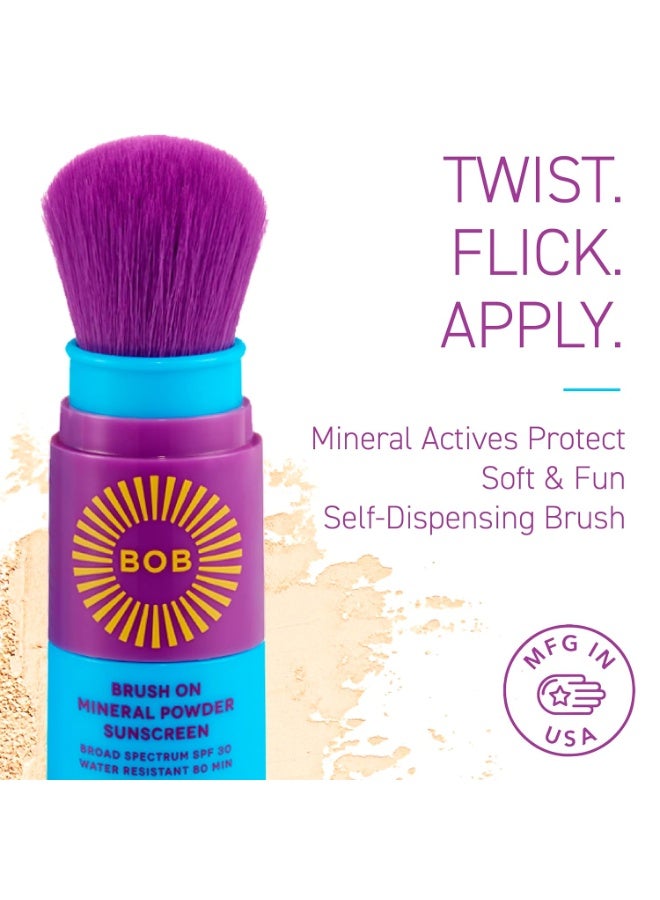 Brush On Block BOB KIDS Duo Pack SPF Sun Protection, SPF 30 Mineral Powder Sunscreen & SPF 40 Kids Sun Protection Balm, Broad Spectrum, Fragrance Free, Water Resistant - Image 2