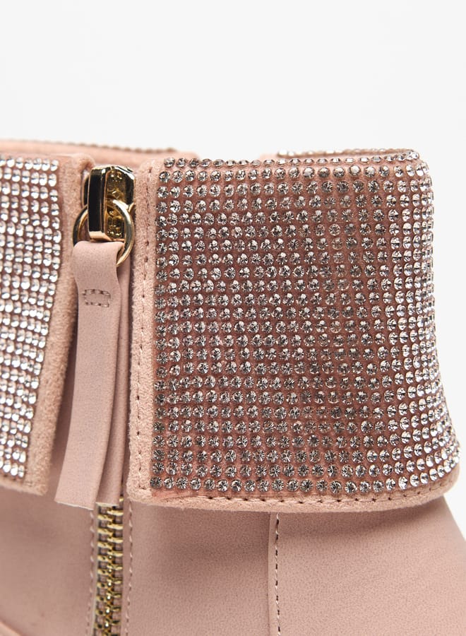 Celeste Girls Girls Embellished Ankle Boots with Zip Closure - Image 5