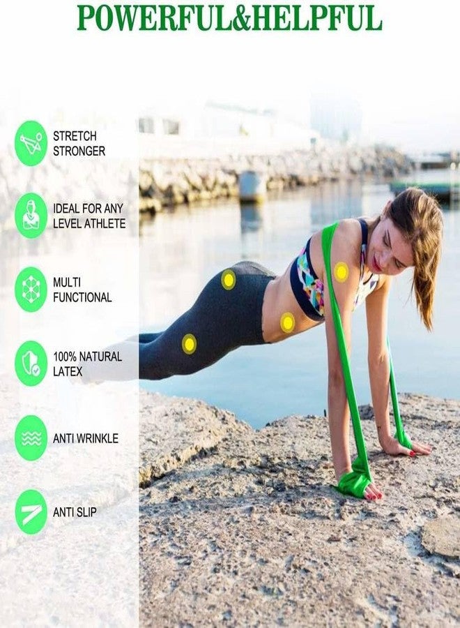 Shopeleven Home Fitness Resistance Bands for Women, Pilates & Yoga Workout Bands, Latex Exercise Stretch - Image 2