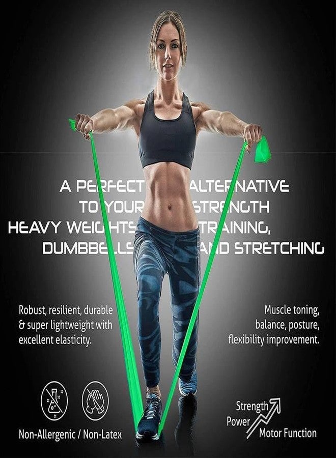 Shopeleven Home Fitness Resistance Bands for Women, Pilates & Yoga Workout Bands, Latex Exercise Stretch - Image 4
