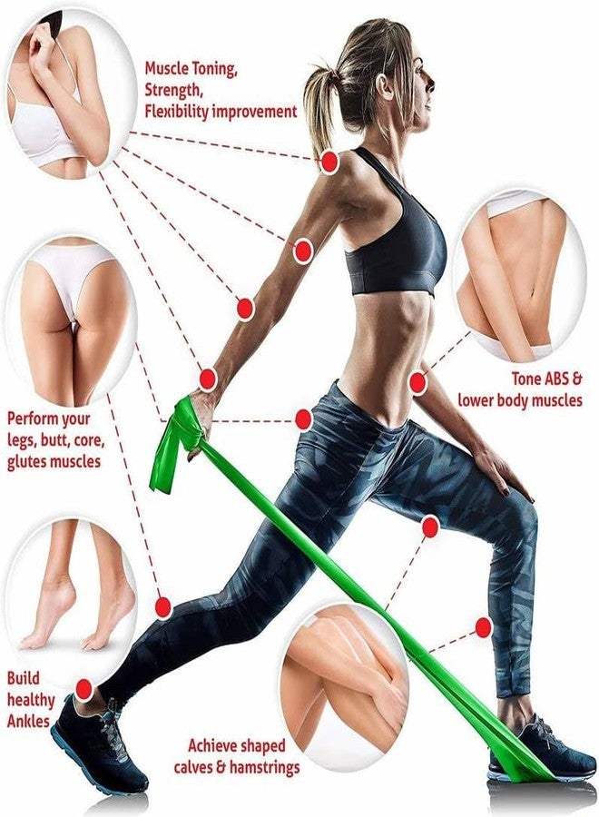 Shopeleven Home Fitness Resistance Bands for Women, Pilates & Yoga Workout Bands, Latex Exercise Stretch - Image 5
